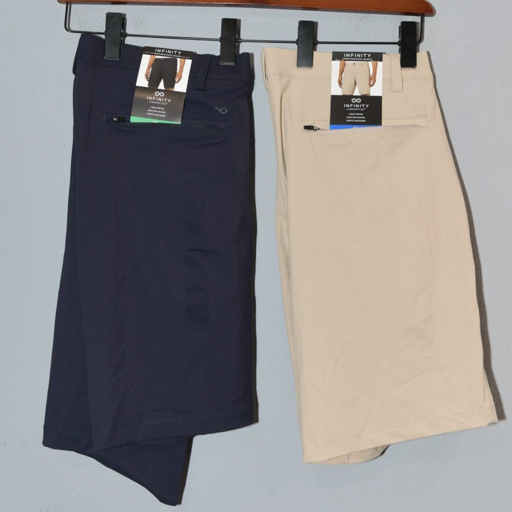 2 ‎ Pairs Blue,  Tan  - Infinity Men's Performance Short